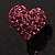 Tiny Crystal Heart Pin (Pink) - view 6