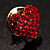 Tiny Crystal Heart Pin (Red) - view 3