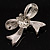 Crystal Faux Pearl Bow Brooch - view 7