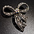 Victorian Crystal Filigree Bow Brooch - view 3