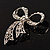 Victorian Crystal Filigree Bow Brooch - view 8