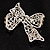 Classic Crystal Bow Brooch - view 2