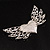 Heart & Wings Clear Crystal Fashion Brooch - view 5