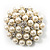 Snow White Simulated Glass Pearl Corsage Brooch - view 5
