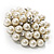 Snow White Simulated Glass Pearl Corsage Brooch - view 6