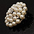 Snow White Simulated Glass Pearl Corsage Brooch - view 4