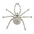 Giant Clear Crystal Spider Brooch - view 1