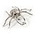 Giant Clear Crystal Spider Brooch - view 5
