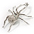 Giant Clear Crystal Spider Brooch - view 10