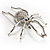 Giant Clear Crystal Spider Brooch - view 3