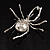 Giant Clear Crystal Spider Brooch - view 8