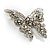 Dazzling Clear Crystal Butterfly Brooch - view 3