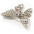Dazzling Clear Crystal Butterfly Brooch - view 6
