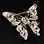 Dazzling Clear Crystal Butterfly Brooch - view 4