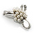 Fancy Simulated Pearl Bow Brooch - view 7