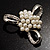 Fancy Simulated Pearl Bow Brooch - view 8