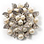 Bridal Faux Pearl Floral Brooch (Light Cream)
