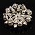Bridal Faux Pearl Floral Brooch (Light Cream) - view 7