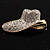 Gold Plated Crystal Hat Brooch - view 5