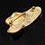 Gold Plated Crystal Hat Brooch - view 6