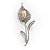 Clear Crystal Calla Lily Brooch - view 5