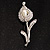 Clear Crystal Calla Lily Brooch - view 9