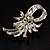 Stunning Bow Corasge Crystal Brooch (Clear&Navy Blue) - view 6
