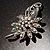 Clear Crystal Floral Brooch (Silver Tone) - view 8