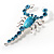 Large Blue Crystal Scorpion Brooch - view 8