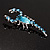 Large Blue Crystal Scorpion Brooch - view 9