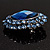 Sky Blue Crystal Button Shaped Fashion Brooch - view 8