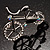 Rhodium Plated Crystal Bicycle Brooch - view 4