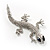 Sparkling Crystal Lizard Brooch - view 4