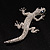 Sparkling Crystal Lizard Brooch - view 8