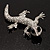 Sparkling Crystal Lizard Brooch - view 6