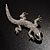 Sparkling Crystal Lizard Brooch - view 5