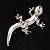 Sparkling Crystal Lizard Brooch - view 3
