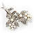 Whimsical Imitation Pearl Floral Butterfly Brooch - view 8