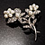 Whimsical Imitation Pearl Floral Butterfly Brooch - view 9
