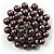 Black Simulated Glass Pearl Corsage Brooch - view 3