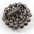 Black Simulated Glass Pearl Corsage Brooch - view 4