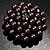 Black Simulated Glass Pearl Corsage Brooch - view 8