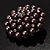 Black Simulated Glass Pearl Corsage Brooch - view 9