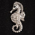 Crystal Seahorse Fashion Brooch - view 7