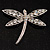 Classic Crystal Dragonfly Brooch (Silver Tone) - view 6