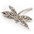 Classic Crystal Dragonfly Brooch (Silver Tone) - view 2