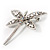 Classic Crystal Dragonfly Brooch (Silver Tone) - view 5
