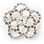 Small Fancy Clear Crystal Rose Brooch - view 8