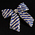 Large Enamel Crystal Bow Brooch (Blue) - view 9