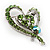 Green Crystal Heart Brooch - view 5